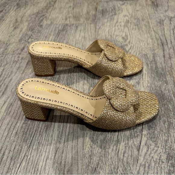 Larroude gold flora mules - Picture 5 of 8